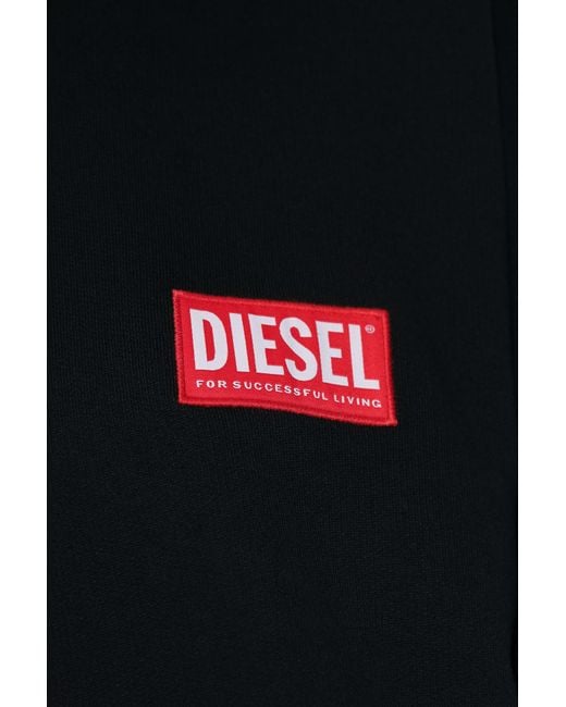 DIESEL Black D-Boxt Cotton Hoodie Dress