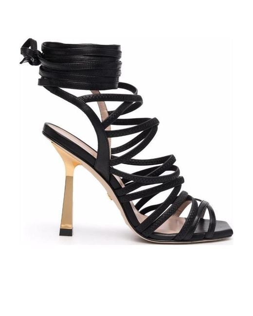 Stuart Weitzman Black Open-Toed Sandals