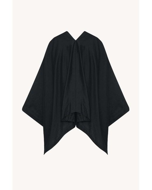 The Row Black Cedar Cotton-Silk Top