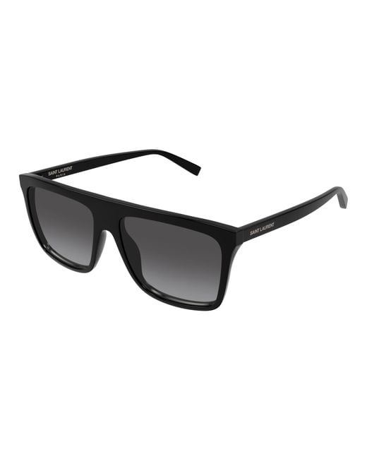 Saint Laurent Black Eyewear Rectangle Frame Sunglasses for men