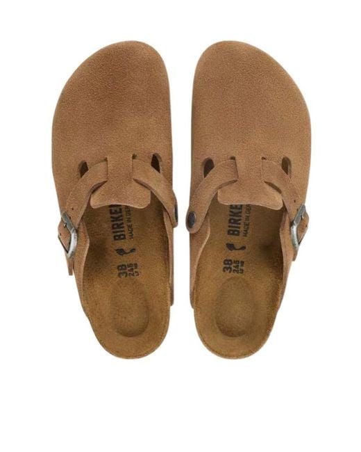 Birkenstock Brown Boston Buckle Mules
