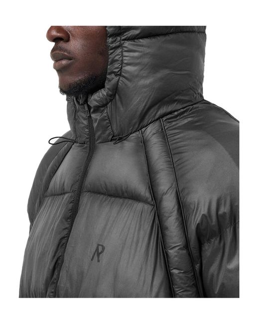 Represent Gray Solid Color Down Jacket for men