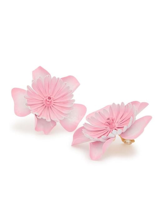 Chloé Pink Minimalist Flower Earrings