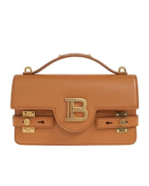 Balmain Brown B Buzz 24 Handbag
