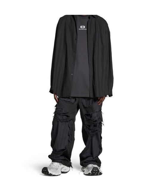 Balenciaga Gray Unity Sports Icon Layered Oversized Shirt for men