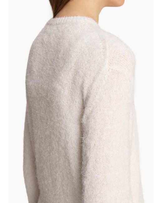 Khaite White Button-Fastening Cardigan