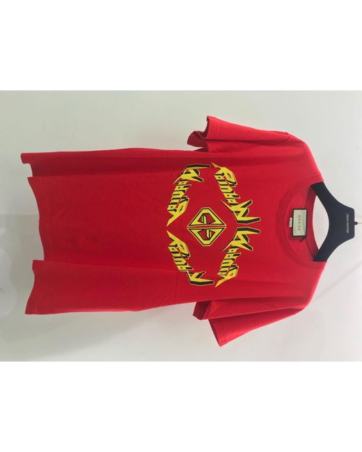 Gucci Red Printed T-Shirt for men