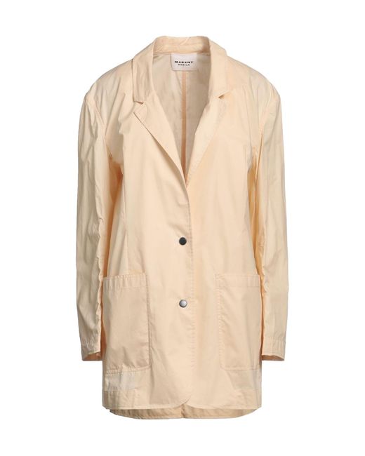 Isabel Marant Natural Solid Color Single-Breasted Long-Sleeve Coat