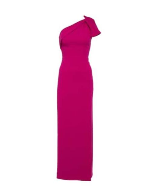 Roland Mouret Pink One Shoulder Dress