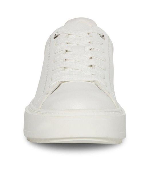 Steve Madden White Low-Top Platform Sneakers