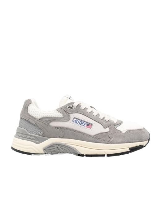 Autry White Hyperway Low-Top Sneakers for men