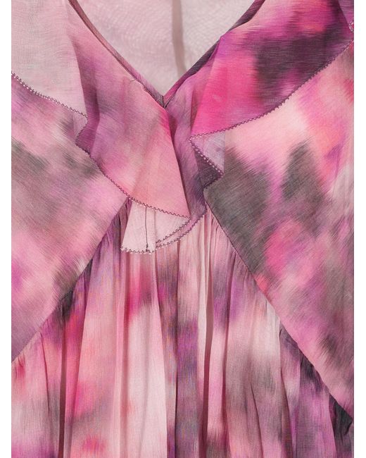 Isabel Marant Pink Isabel Marant Étoile Sleeveless Floral Printed Dress