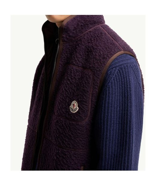 Moncler Purple Knit Vest for men