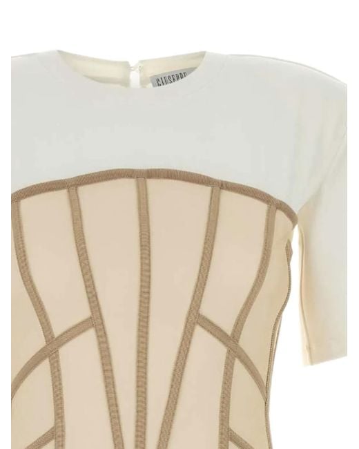 GIUSEPPE DI MORABITO White Bustier Panel T-Shirt