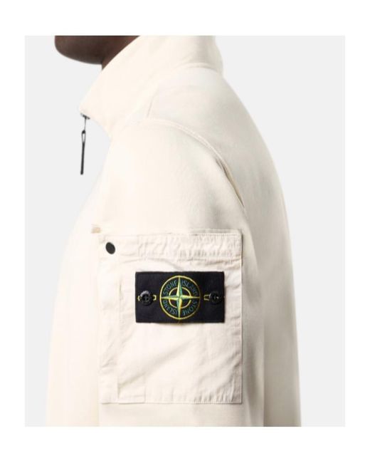 Stone Island Natural S0410 Zip Sweatshirt for men