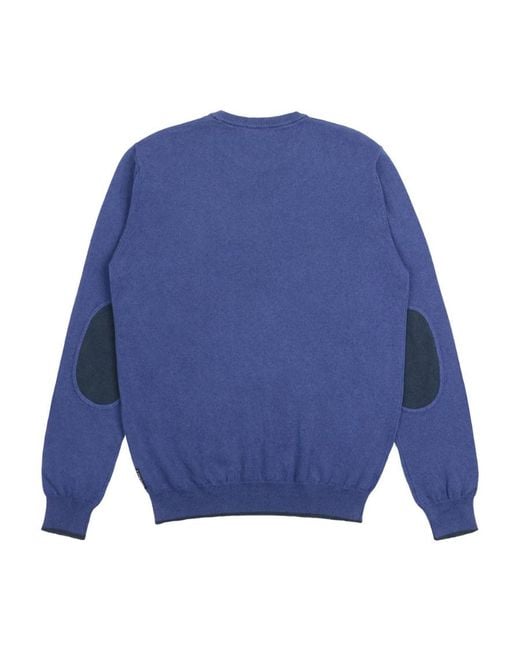 Armani Jeans Blue Round Neck Patch Pullover for men