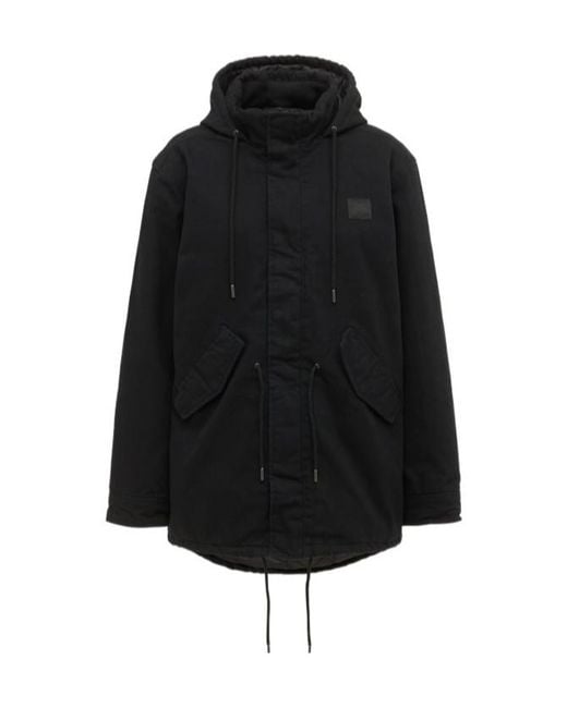 Wardrobe NYC Black Hooded Parka