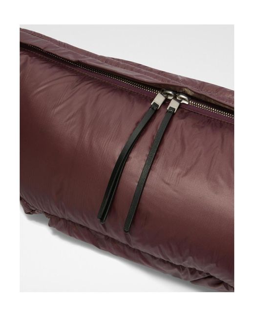 Jil Sander Purple Logo Printed Padded Belt Bag