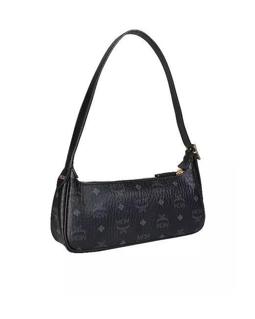 MCM Gray Aren Vi Small Shoulder Bag