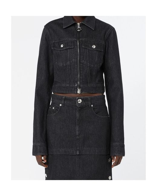 Sportmax Blue Denim Fitted-Waist Jacket