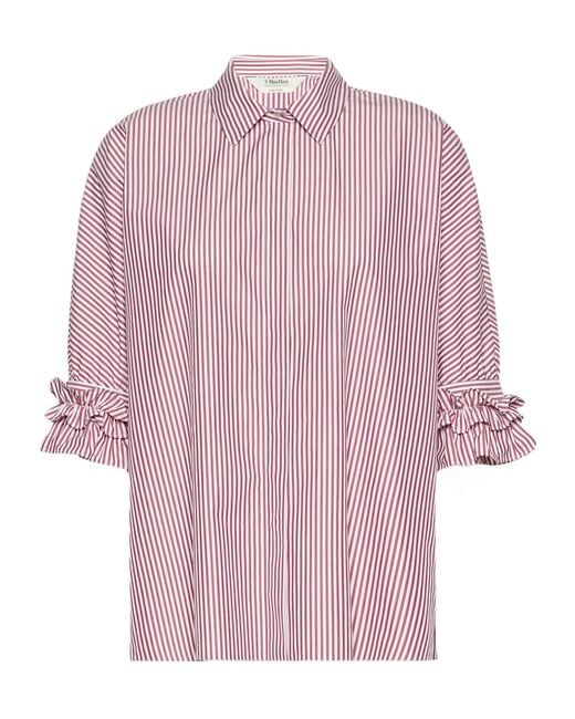 Max Mara Pink Cotton Poplin Shirt