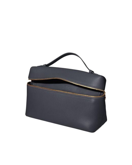 Loro Piana Blue Zippered Handbag