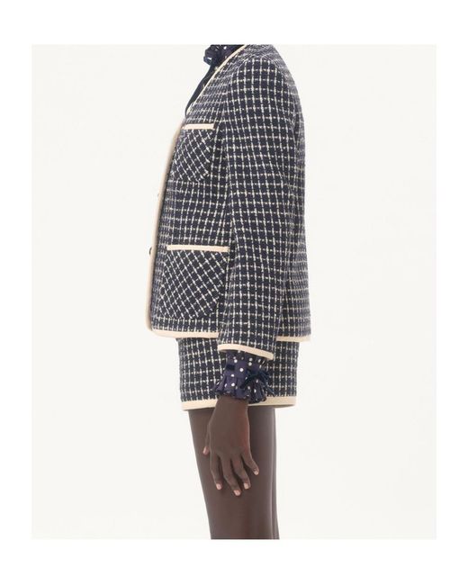 Valentino Black V-Neck Button-Up Jacket