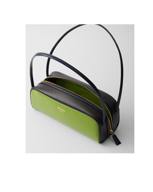 Prada Green Swing Smooth Leather Shoulder Bag