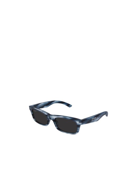 Balenciaga Blue Eyewear Rectangular Frame Sunglasses for men