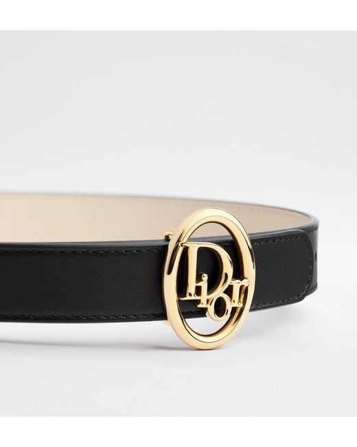 Dior White Reversible Oblique Belt