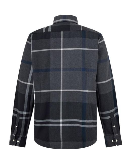 Barbour Blue Long Sleeve Patterned Shirt for men