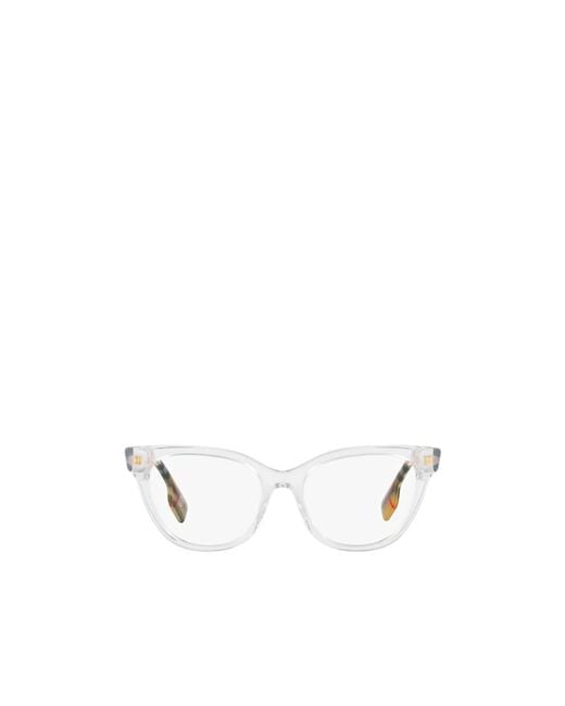 Burberry White Eyewear Cat-Eye Glasses