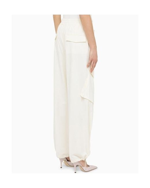 Dion Lee White Logo Casual Pants