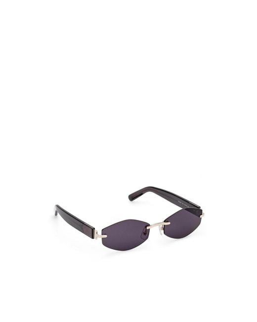 Gcds White Metal Frame Sunglasses for men
