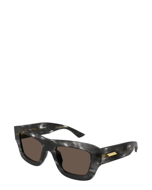 Bottega Veneta Black Eyewear Rectangular Frame Sunglasses