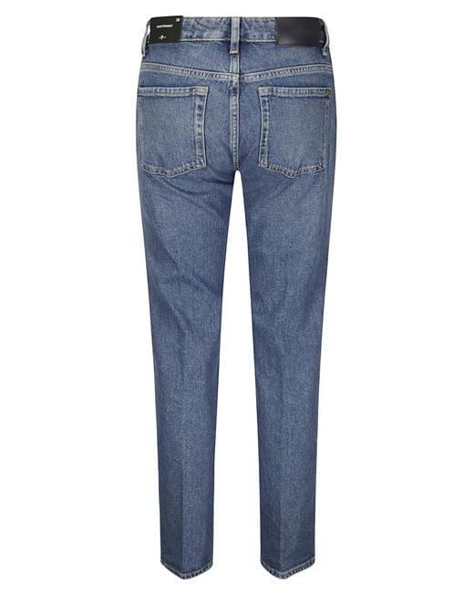 7 For All Mankind Blue Straight Leg Jeans