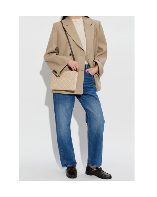 By Malene Birger Natural Ramo Double-Breasted Blazer