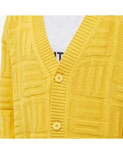 Ambush Yellow Monogram Knit Cardigan for men