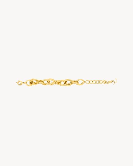 Saint Laurent Metallic Chain Bracelet