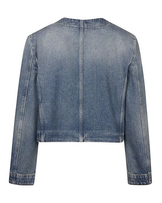 Givenchy Blue Chain-Detailed Denim Jacket