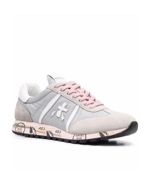 Premiata White Logo Casual Shoes