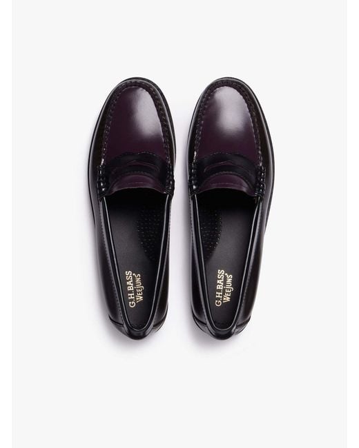 G.H.BASS Black Weejuns Leather Loafers