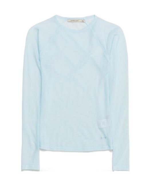 Paloma Wool Blue Hiro Sheer Long-Sleeve T-Shirt