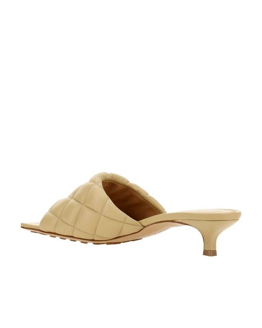Bottega Veneta Natural Padded Heeled Sandals