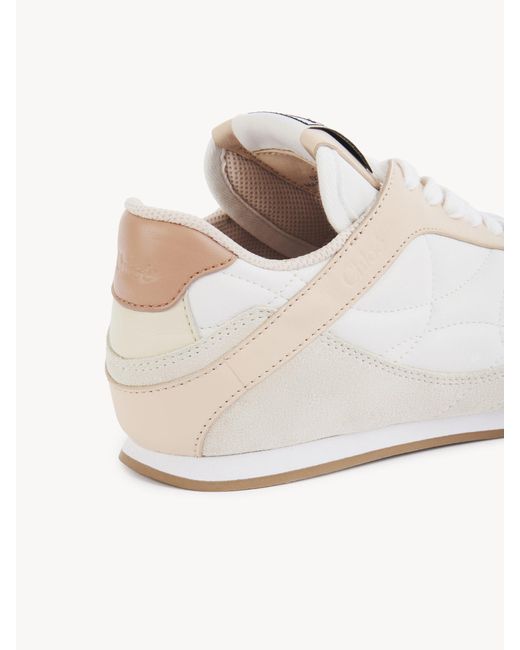 Chloé White Chloé Logo Detailed Lace-Up Sneakers