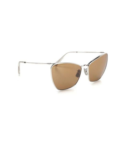 Céline White Metal Frame Sunglasses
