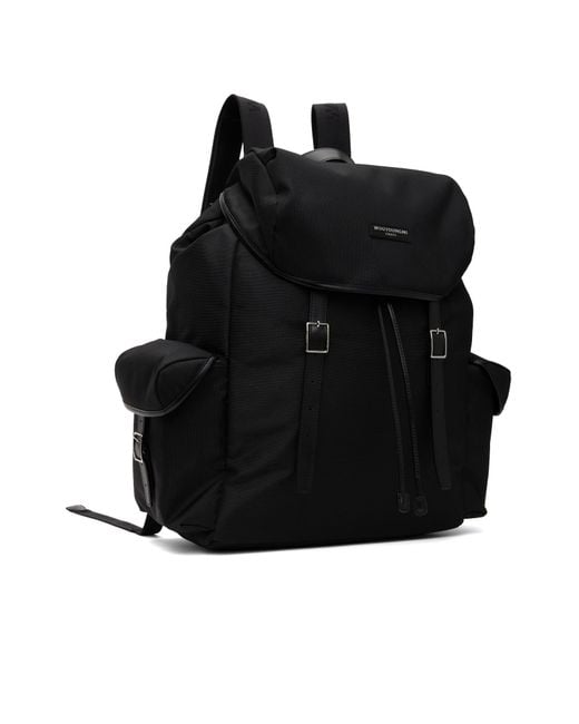 Wooyoungmi Black Fixed Handle Backpack for men