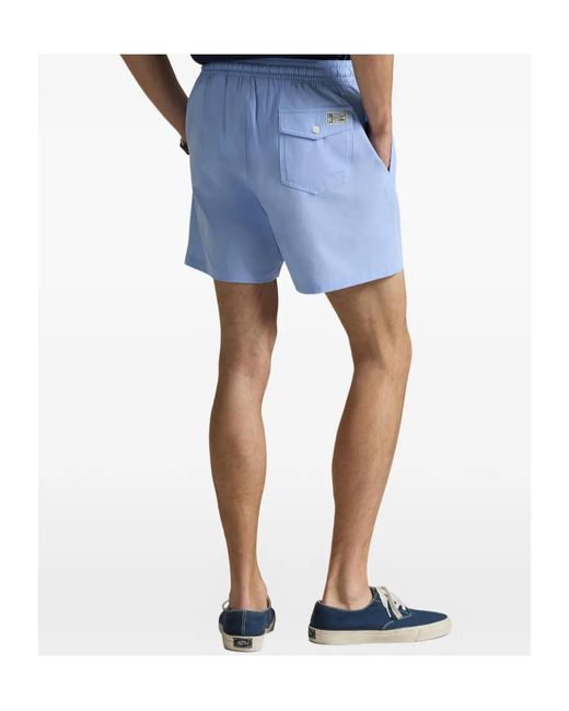 Polo Ralph Lauren Blue Drawstring Swim Shorts for men
