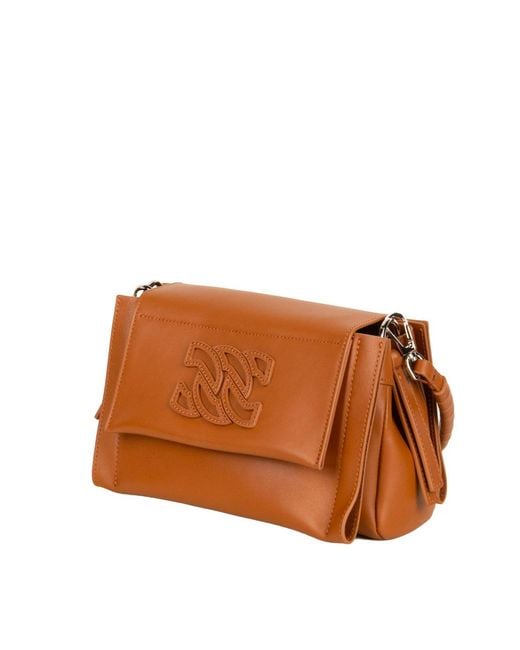 Casadei Brown Brera Logo-Embroidered Clutch Bag
