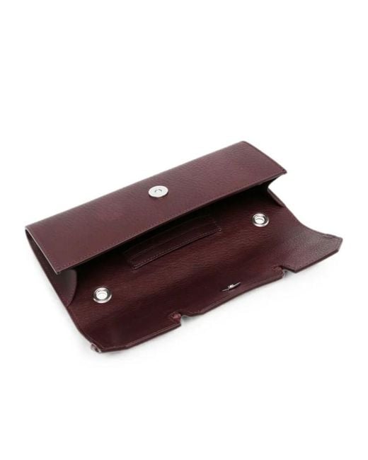 DSquared² Purple Logo-Appliqué Clutch Bag